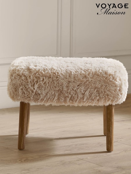 Voyage Maison Struan Oak Wood Footstool