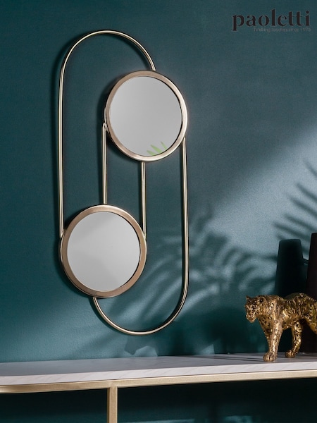 Paoletti Brass Abstract Double Wall Mirror (G09646) | £36