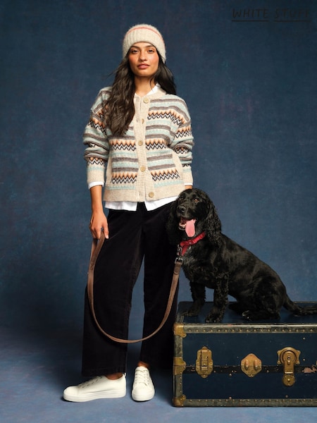 White Stuff Black Tia Velvet Wide Leg Crop Trousers (G09717) | £65