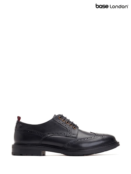 Base London Black Jagger Waxy Shoes (G09878) | £75