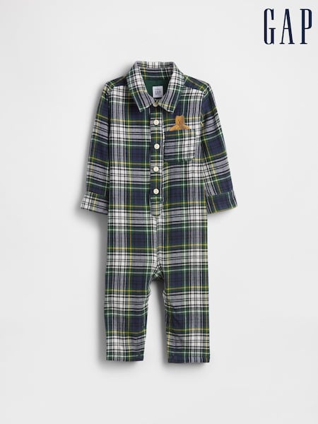 Gap Navy Blue Flannel Sleepsuit Sleepsuit 1 Piece (0-24mths) (G09956) | £30