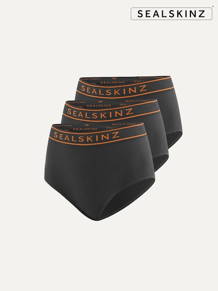 Sealskinz Pennygate Womens Seamless Running Black Briefs Pack of 3 (G09983) | £42