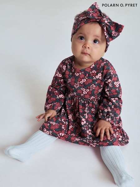 Polarn O. Pyret Red Cotton Floral Headband (G10023) | £9