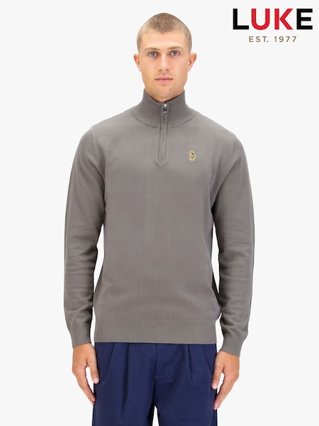 Luke 1977 Pretender Quarter Zip Kintted Jumper (G10161) | £55