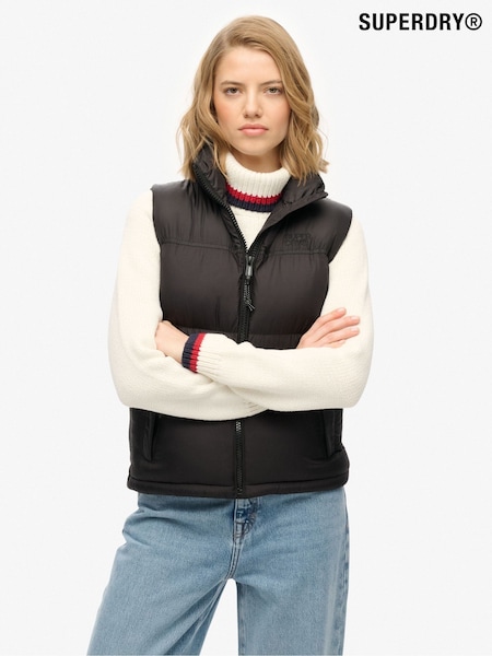 Superdry Black Tech Padded Gilet (G10485) | £75