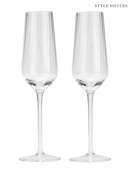 Style Sisters Set of 4 Clear Champagne Glasses (G10658) | £30