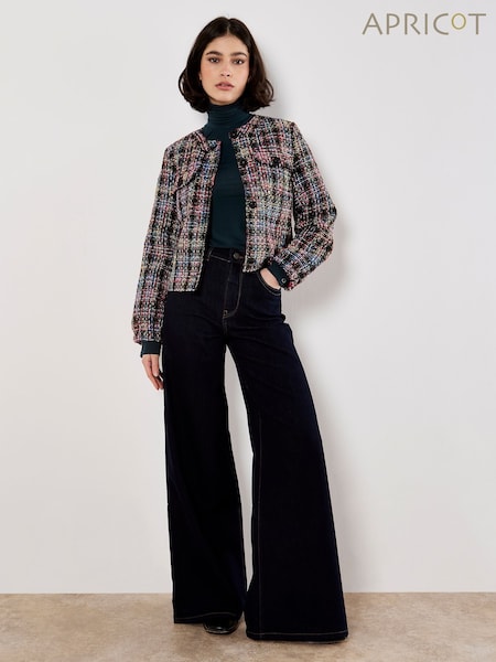Apricot Black Multicolour Tweed Jacket (G10816) | £65