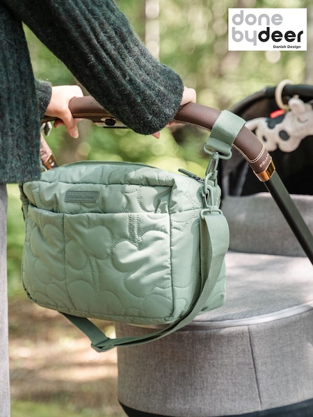 Done by Deer Green Quilted Stroller Bag (G10833) | £43