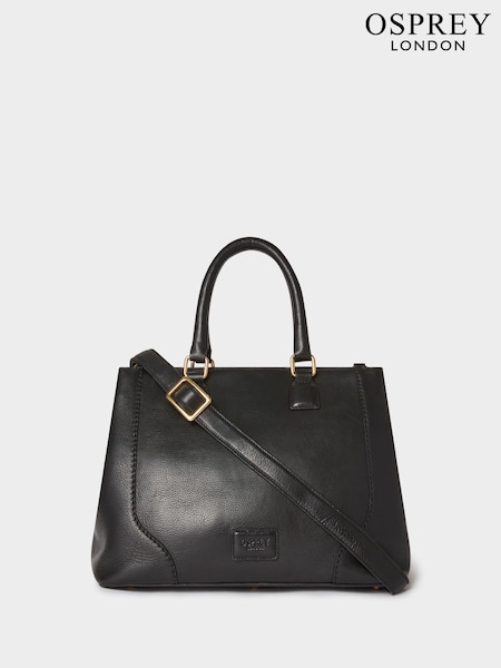 Osprey London The Oxford Leather Hobo Black Bag (G10921) | £295