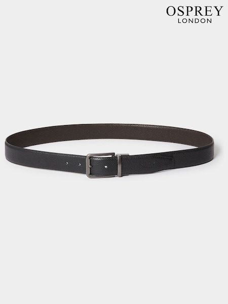 Osprey London The Reversible Leather Black Belt (G10923) | £45