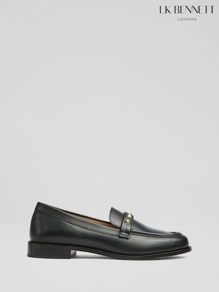 LK Bennett Black Leather Loafers (G10969) | £249