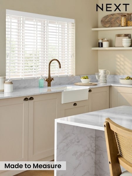 Dream Fine Grain Made To Measure 50mm Starwood Fauxwood 25mm Arctic Taped Venetian Blinds