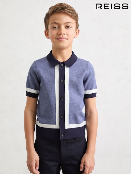 Reiss Navy/Airforce Blue Craig Polo Shirt (G11414) | £40