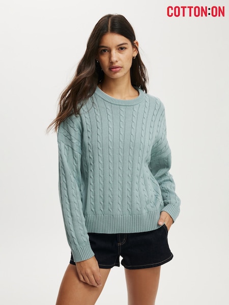 Cotton On Green Cotton Crew Neck Jumper (G11460) | £30