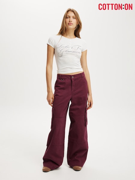 Cotton On Purple Benny Cargo Trousers (G11469) | £35
