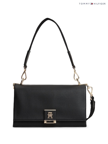 Tommy Hilfiger Black Pebble Grain Crossbody Bag (G11479) | £150