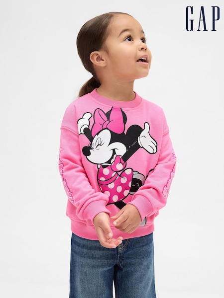 Gap Pink Disney VintageSoft Graphic Sweatshirt (6mths-5yrs) (G11667) | £22