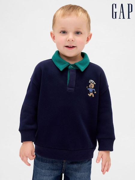 Gap Navy Blue VintageSoft Polo Sweatshirt (6mths-5yrs) (G11675) | £22
