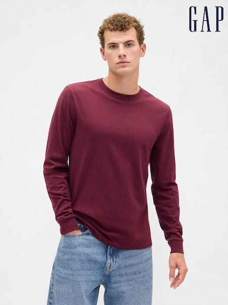 Gap Burgundy Red Everyday Soft Crew neck T-Shirt (G11714) | £16
