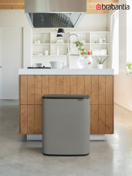 Brabantia Mineral Concrete Grey Bo Touch Bin 2 x 30L (G12165) | £212
