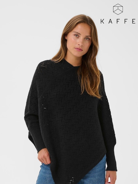 Kaffe KAoline Black Poncho (G12201) | £60