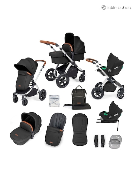 Ickle Bubba 12 Piece Midnight Stomp Luxe Travel System with iSize Cirrus Car Seat (G12244) | £600