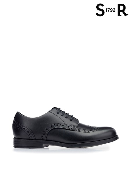 Start Rite Brogue Leather Smart School Black Shoes Multi Fit (G12484) | £62
