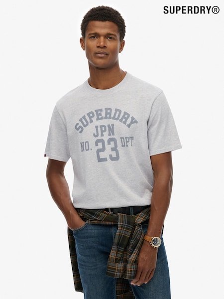 Superdry Grey Vintage Athletic Essential Graphic T-Shirt (G12568) | £30
