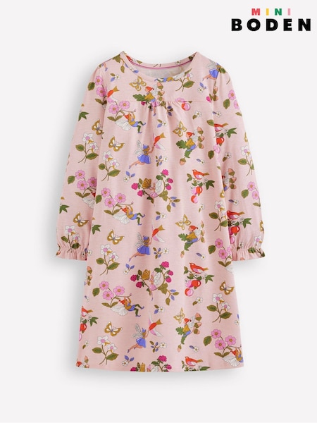 Boden Pink Printed Long Sleeve Nightie (G12969) | £27 - £32