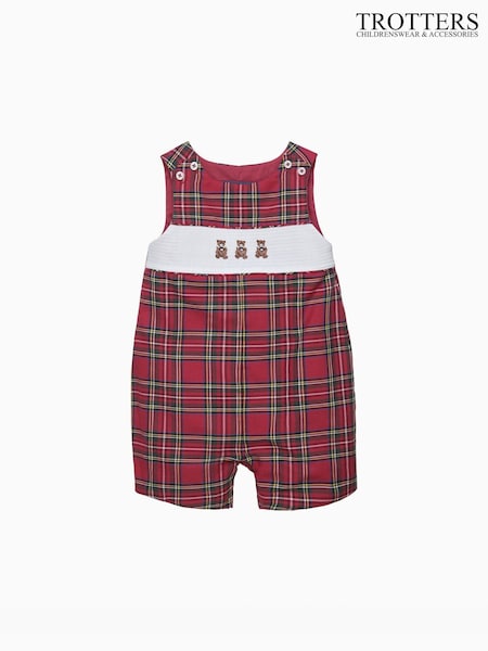 TEDDY BEAR ARCHIE SMOCKED ROMPER (G13127) | £55