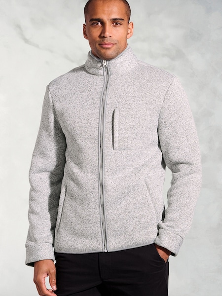 Brook Taverner Grey Zip Through Fleece Jacket (G13180) | £69
