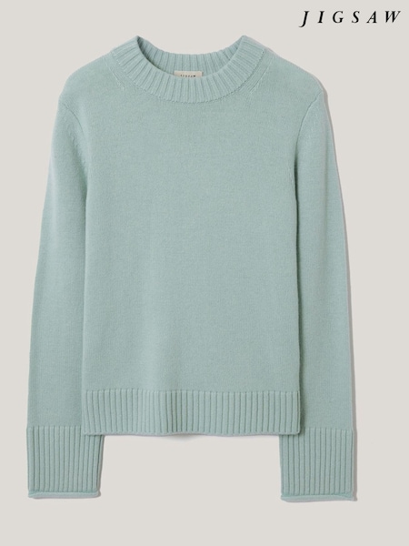 Jigsaw Blue Wool Cashmere Blend Jumper (G13270) | £99