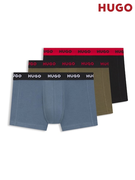 HUGO Black Stretch Cotton Boxers  3 Pack (G13287) | £45