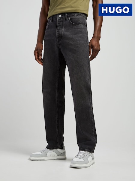 HUGO Black Jonah Straight Fit Denim Jeans (G13305) | £99