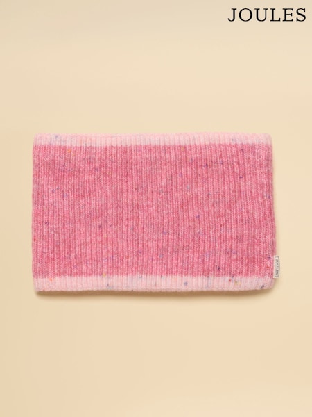 Pink - Joules Kids' Colourblock Lined Snood