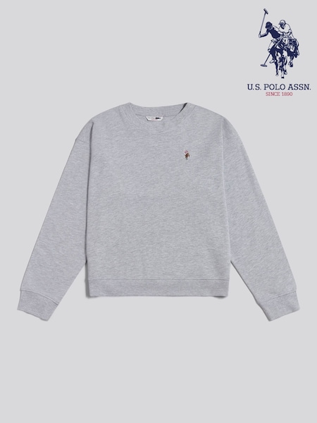 U.S. Polo Assn Grey DHM LB Crew Neck Sweatshirt (G13521) | £50