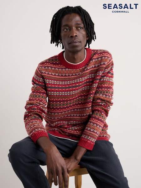 Seasalt Cornwall Red Halyard Jumper (G14138) | £100