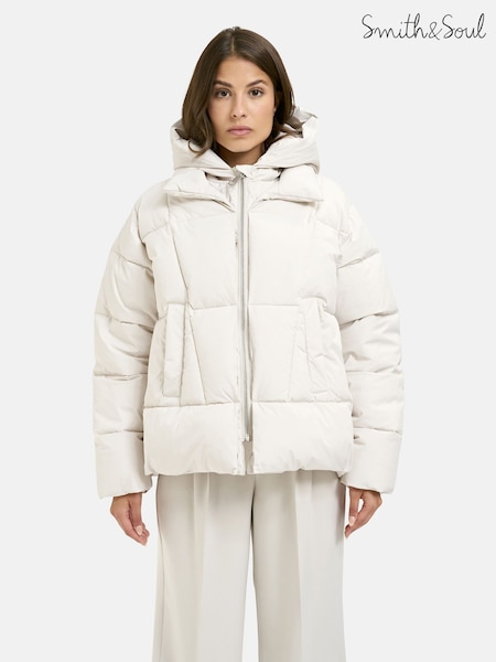 Smith & Soul Off White Puffer Jacket (G14191) | £199