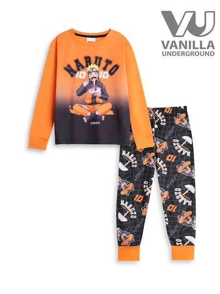 Vanilla Underground Orange Naruto Long Sleeve Long Leg Pyjamas Set (G14242) | £17