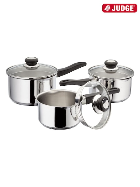 Judge Vista Draining Saucepan Set (G14370) | £75