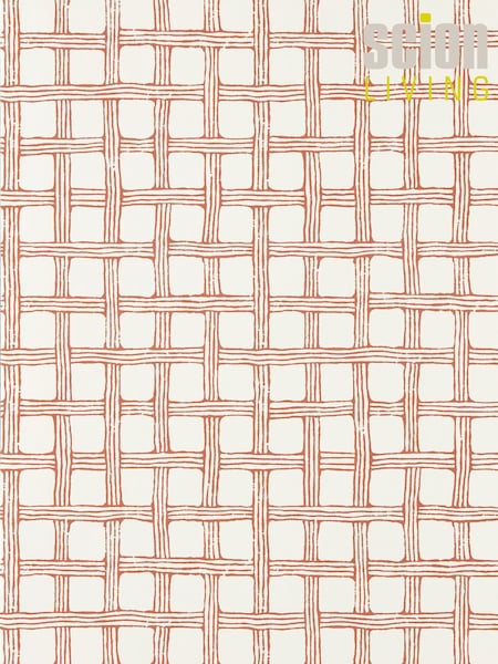 Scion Red Fretwork Oakham 10M Wallpaper (G14393) | £72