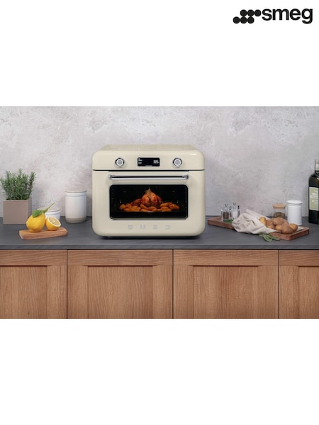Smeg Cream 50’s Style Countertop Combi Oven (G14421) | £850