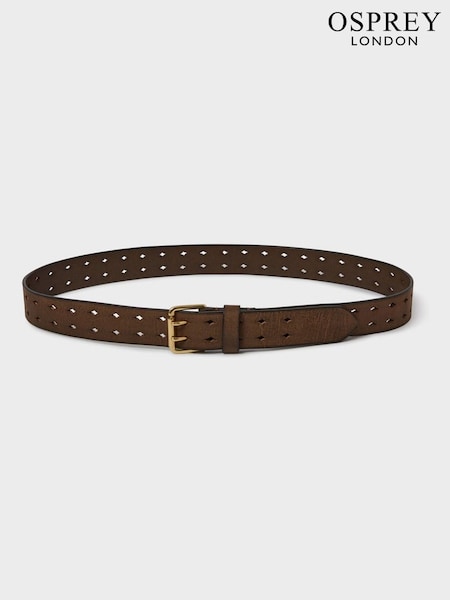 Osprey London The Neverending Double Leather Brown Belt (G14696) | £35