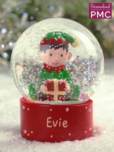 Personalised Name Elf Snow Globe by PMC (G14763) | £18