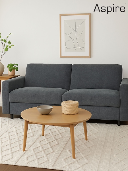 Aspire Furniture Charcoal Vault Sofa Bed with Dual Storage (G14764) | £610