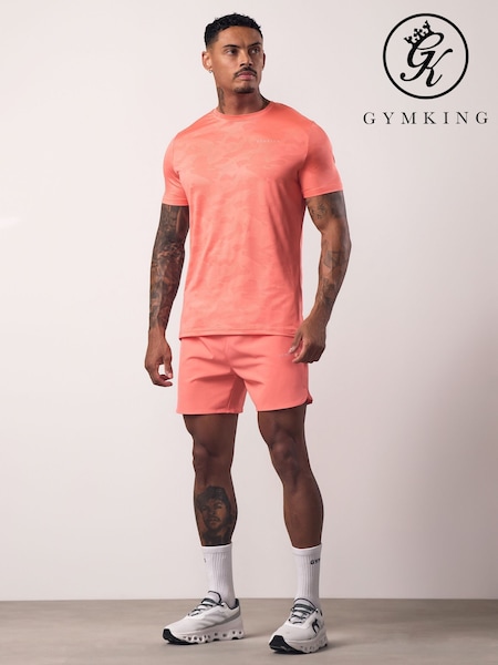 Gym King Pink Relentless Camo T-Shirt (G14792) | £30