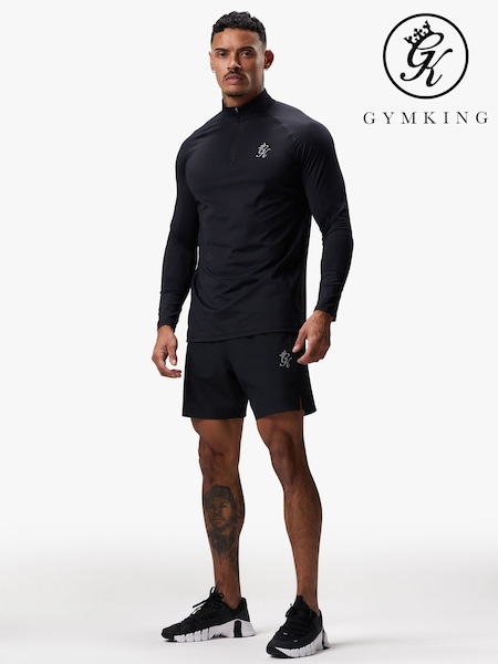 Gym King Black Energy 1/4 Zip Funnel Jumper (G14794) | £40
