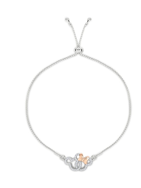 Peers Hardy Disney Mickey & Minnie Mouse Two Tone Plated Sterling Silver Stone Set Bracelet (G14799) | £75