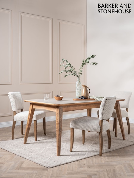 Barker and Stonehouse Grey Burlington Mango Wood Extending Dining Table (G14833) | £745