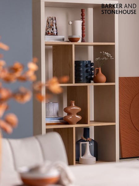 Barker and Stonehouse Brown Tate Sectional Bookcase With Legs (G14856) | £625